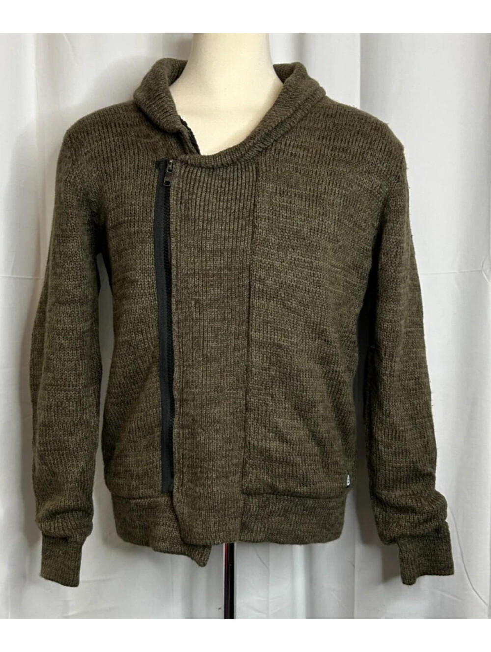 American Stitch Men's Large Brown Zip Up Sweater Jacket